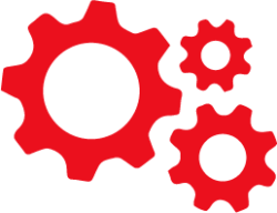 Icon of gears for automation.