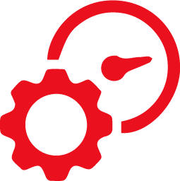 Icon of a meter and gear.